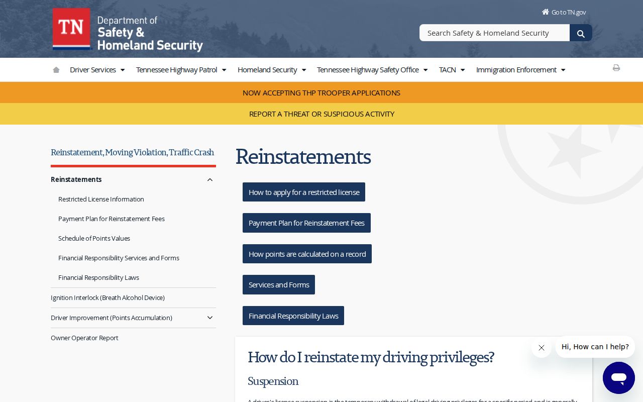 Wayne County arrest warrant records context, Tennessee failure-to-appear compliance page