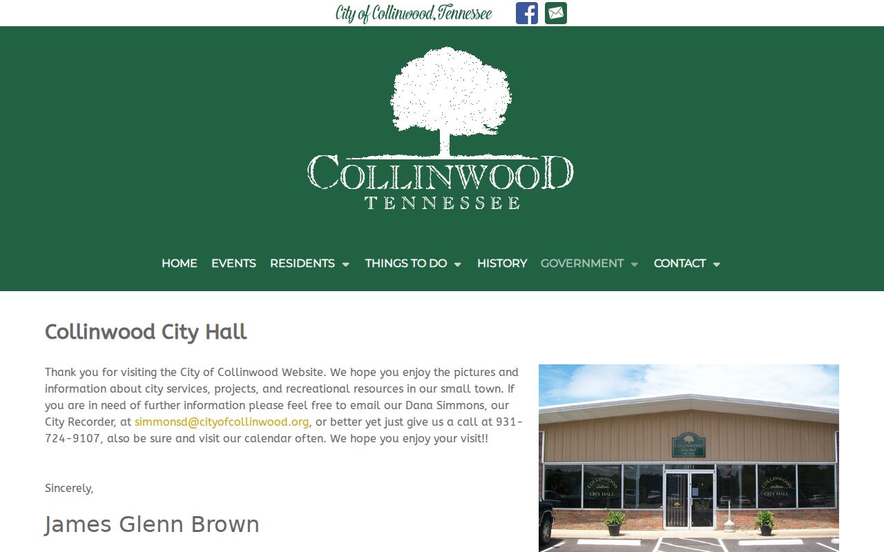 Wayne County municipal warrant records routing reference, Collinwood City Hall and recorder page